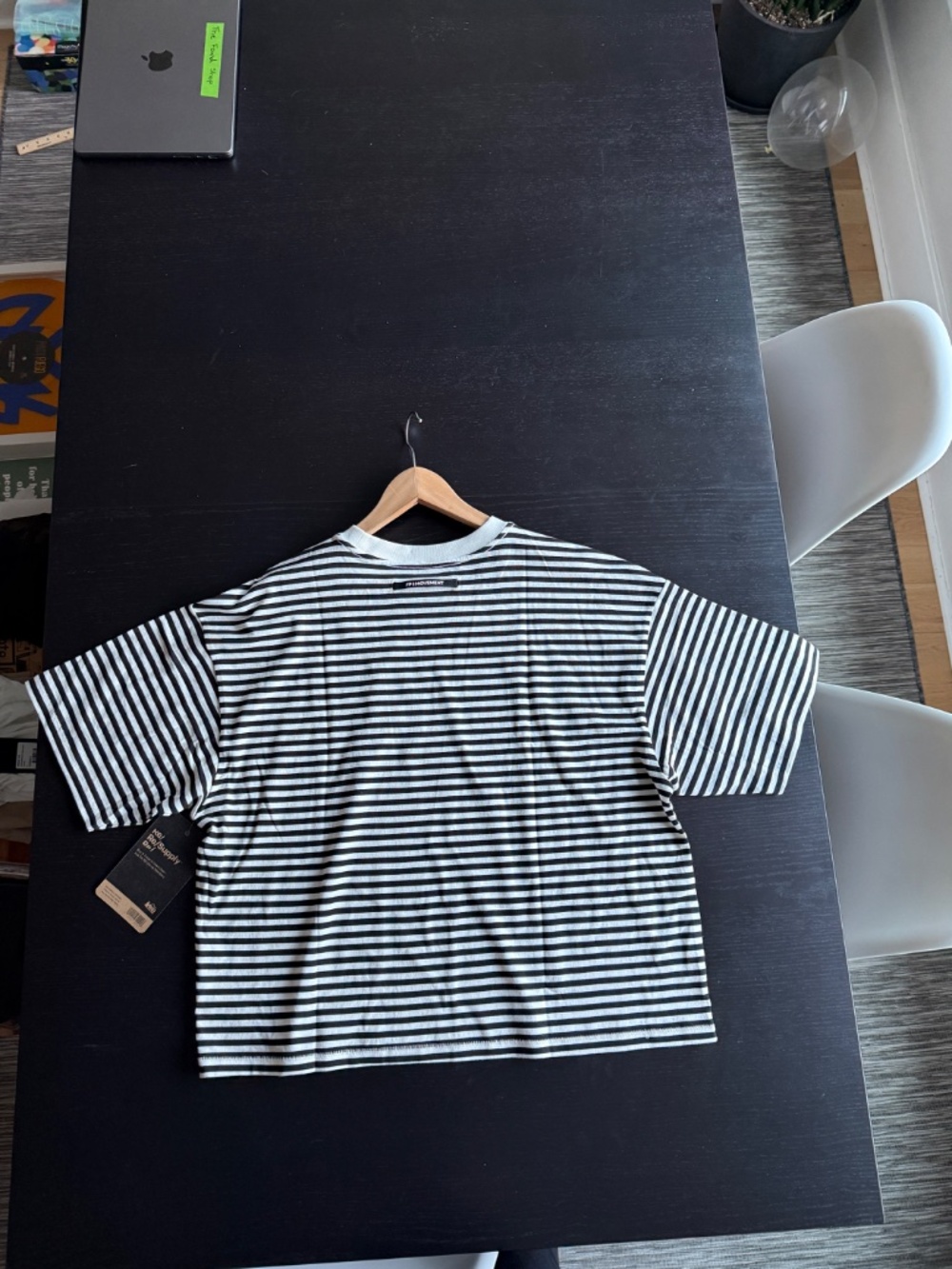 NWT FP Movement Free People Striped Boxy Cropped Tee Small - Picture 4 of 7